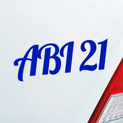 Produktbild von Auto Aufkleber ABI 21 Abitur 2021 19x7 cm Dunkelblau Sticker Heckscheibenaufkleber