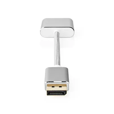Produktbild von Nedis Displayport-Kabel - DisplayPort Stecker - DVI-D 24+1-Pin Buchse - 1080p - Vergoldet - 0.20 m - Rund - Geflochten - Silber - Verpackung mit Sichtfenster