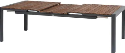 Produktbild von Ausziehbarer gartentisch "paradize" nussbaum &amp graphit 12-sitzer aus aluminium und akazie  - Hespéride