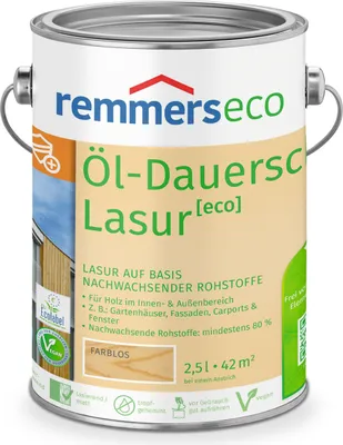 Produktbild von Remmers Öl-Dauerschutz-Lasur [eco] farblos 2,5 l, Holzlasur aussen