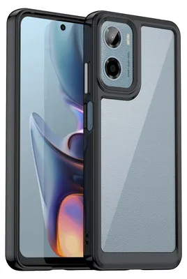 Produktbild von Für Motorola Moto G05 Colorful Series TPU Acryl Hybrid Schutz Hülle Case Schwarz