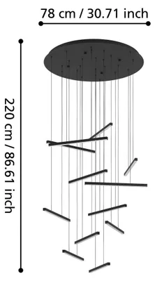Immagine prodotto di Lampada a sospensione design Lindoza, diametro 78 cm