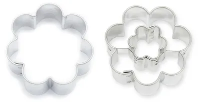 Produktbild von Ausstecher 2er Blume/Blüte+Blume Edelstahl, ø 40 mm