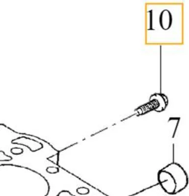 Produktbild von VOLVO Original Motorblockschraube 1.6, 1.8, 2.0 16V M10x14.5 OE 999312