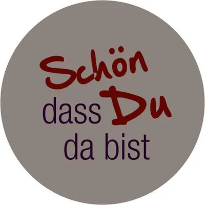 Produktbild von 24x Sticker Schön dass Du da bist (Motiv 6) 4cm Geschenk Aufkleber runde Spruch