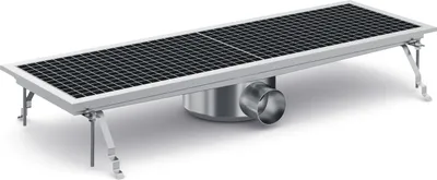 Produktbild von CHEFGASTRO Edelstahl Bodenablauf HORMIGA 300 | HxBxT 20x92,7x30cm | Rechtwinklig Ablaufrinne Bodenrinne Bodenabfluss Drainage Gulli