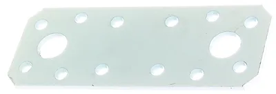 Zdjęcie produktu dla Alberts 846329 Łączniki płaskie, białe, pokryte tworzywem sztucznym, 96 x 35 mm, zestaw 50 sztuk