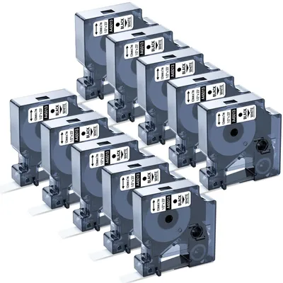 Produktbild von Etikettenband 12 mm x 7 m für Dymo D1, 10 Stück