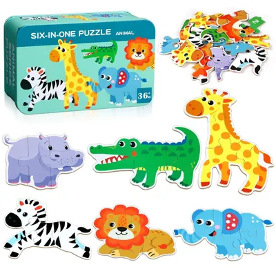 Obrázok produktu pre Drevená puzzle pre deti s 6 obrázkami