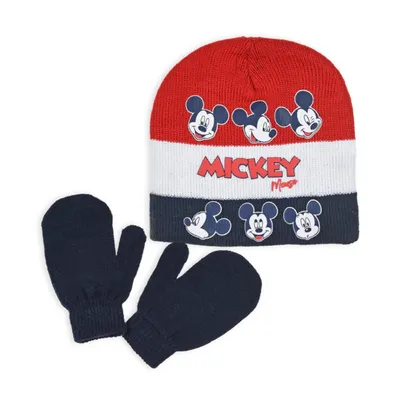 Image de Disney Mickey Mouse hiver automne ensemble bonnet et gants pour un garçon