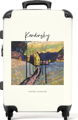 Produktbild von NoBoringSuitcases.com® Großer Koffer - Kunst - Kandinsky - Modern - Alte Meister - Vintage - Kombinationsschloss TSA - Hartschalen Trolley 4 Rollen - 72 liter - Reisekoffer - 66 cmKoffer Mittelgroß 67x43x25 cm, 72L,