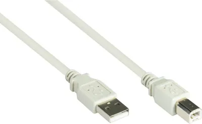 Produktbild von USB 2.0 Anschlusskabel A-B, grau, 0,25 m