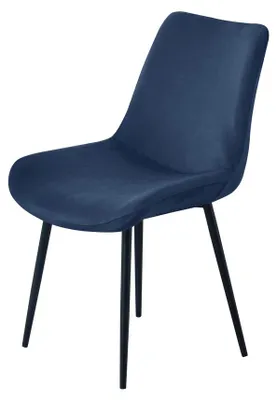 Produktbild von STUHLHUSSE für GROSSE SKANDINAVISCHE SCHALESTÜHLE VELOURS MARINEBLAU