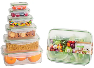 7-teiliges Vorratsdosen-Set, luftdicht, stapelbar, BPA-frei, 3,8–0,12 l