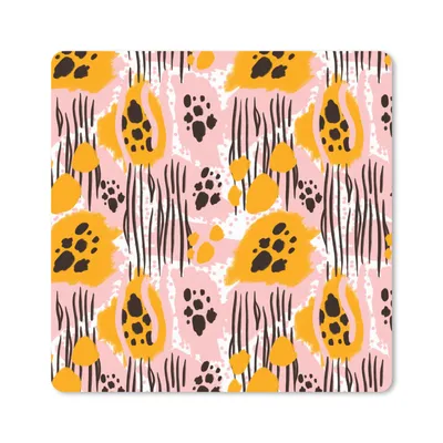 Produktbild von MuchoWow® Mauspad Mousepad Rosa - Orange - Formen - Muster 30x30 cm - Mousepads - Maus Mat - Pad - Mausunterlage - Gaming
