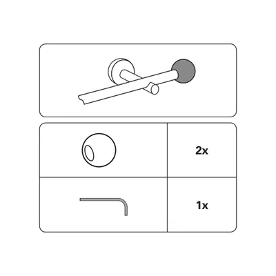 Produktbild von Endknopf Gardinia Metall Edelstahl-Optik Ø 20mm, Vorhang-Zubehör, Dekoration