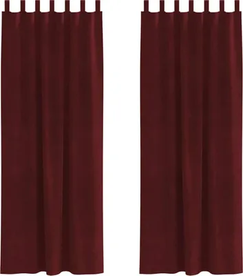 Produktbild von vidaXL Verdunkelungsvorhänge 2 stk. Weinrot 140 x 260 cm Samt