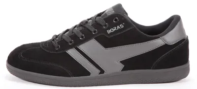 Produktbild von Boras Retro Sports Sneaker Suede auch in Übergrößen 'Socca' black/graphite 3541-1438, Herren:49 EU