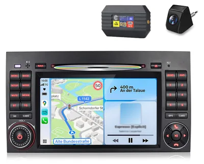 Immagine prodotto di Autoradio Android da 7 pollici 4+64 GB per Mercedes-Benz Classe A/B/Vito W169 W639 W245 Wireless CarPlay Android Auto 4G WiFi 8 core GPS Navi RDS DSP DAB+
