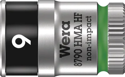 Obrázok produktu pre Wera 05003724001, Pätica, 1/4", Metrický, 1 hlava/hlavy, 9 mm, Chrómovo-vanádová oceľ