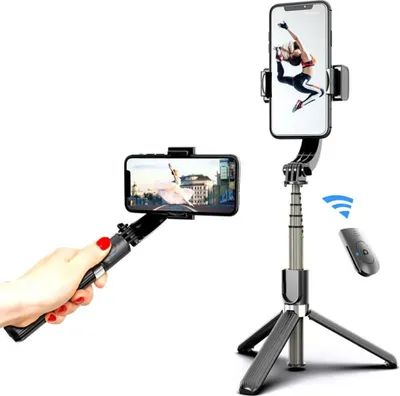 Produktbild von Ausziehbares Selfie-Stick-Stativ mit abnehmbarem Bluetooth 4.0-Fernauslöser für Android iOS-Telefone
