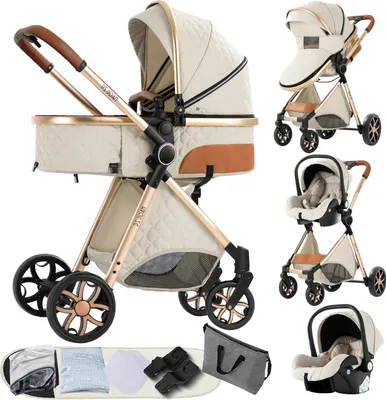 Produktbild von Autositzträger, 3-in-1 Vielseitiges Design, Leicht und Tragbar, WEISS