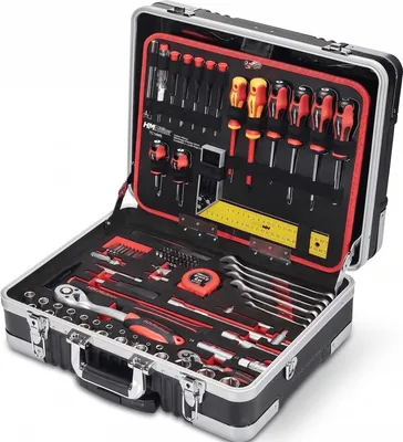 Produktbild von HM Müllner TC18RS Werkzeugkoffer bestückt 147-teilig fahrbar Trolley