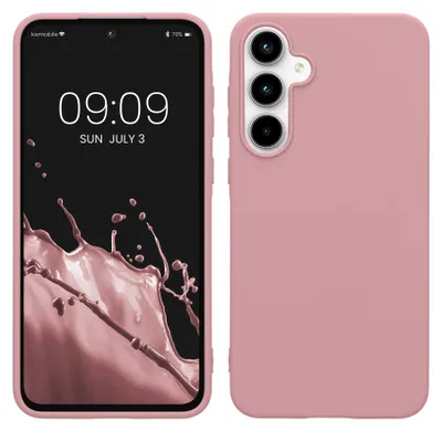 Produktbild von kwmobile Handyhülle für Samsung Galaxy A55 5G Hülle - TPU Case - Kabelloses Laden - Schutzhülle Cover in Altrosa