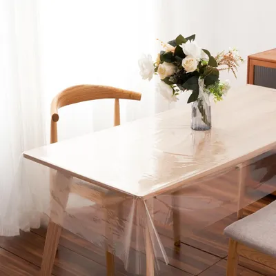 PVC Tischdecke transparent 140x220 cm wasserdicht