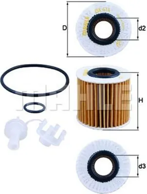 Produktbild von Ölfilter KNECHT OX 414D1