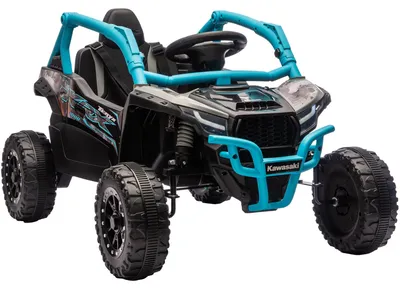 Immagine prodotto di Macchina elettrica per bambini a 12V, adatta per terreni accidentati, colore blu, con telecomando. | Colore: Blu | Dimensioni: 64x100x56 cm