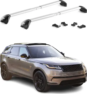 Image de Barres de toit transversales pour Land Rover Velar 2017-2025 Alu Gris 2x