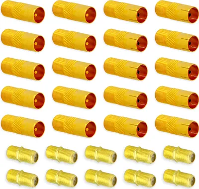 Produktbild von 10x Antennenstecker + 10x Antennebuchse > F-Buchse + 10x F-Doppelbuchse Set TV Koaxial Antenne