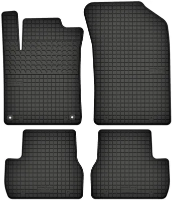 Produktbild von Gummimatten passend für  Citroen C3 II (2009-2016) Gummi Fußmatten Satz Schwarz + Stopper