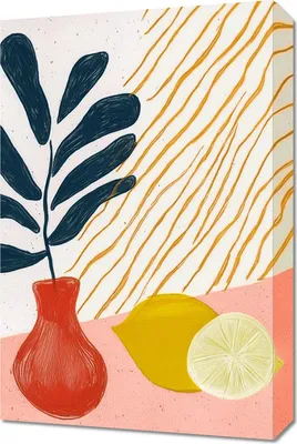 Produktbild von Bild 40x60cm Minimalistische Vase, Skandinavischer Stil, Boho