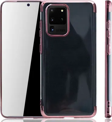 Produktbild von Handyhülle für Samsung Galaxy S20 Ultra Rose Pink - Clear - TPU Silikon Case Backcover Schutzhülle in Transparent   Rose Pink