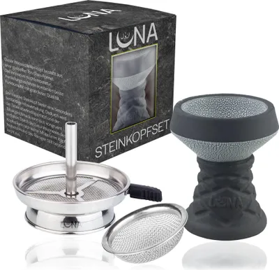 Produktbild von Steinkopf Set mit Kaminaufsatz Weiß - inkl. Dichtung und Kopfsieb, universelles Zubehör