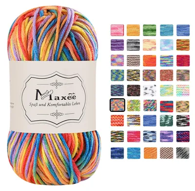 Häkelgarn 50g, bunter Farbverlauf, Acryl, weich, für Stricken & Häkeln