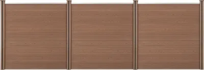 Image de Clôture de jardin WPC avec poteaux Brise-vue Brise-vent Clôture à lamelles 183x531cm [neu.holz]