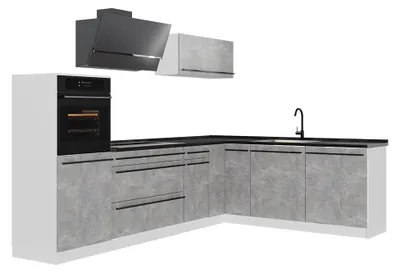 Imagen del producto de Cocina esquinera Vicco R-Line Hormigón/Blanco 287 x cm encimera Antracita, Model 67533