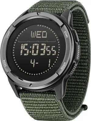 Produktbild von Militär Uhr Herren Digitaluhr: Kompass, Schrittzähler ohne App und Handy, Kalorienzähler, Outdoor Tactical Watch, 5 ATM Wasserdicht, Stoppuhr, Sport