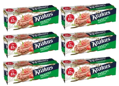 Produktbild von Krakus Königspastete 18 x 83g - Schweineleber Pastete Brotaufstrich
