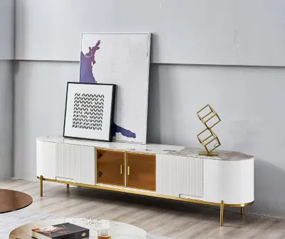 Obrázek produktu pro rtv lowboard tv stolek příborník obývací pokoj dřevo bílá moderní