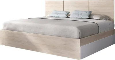 Image de Villata - Lit Double, Blanc, avec Rangement