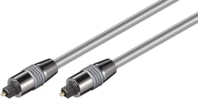 Immagine prodotto di Goobay 50567 Cavo in fibra ottica, 1 m, argento - Spina Toslink > Spina Toslink, ø 6 mm
