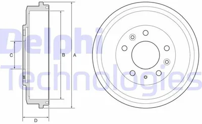 Produktbild von Bremstrommel DELPHI BF579