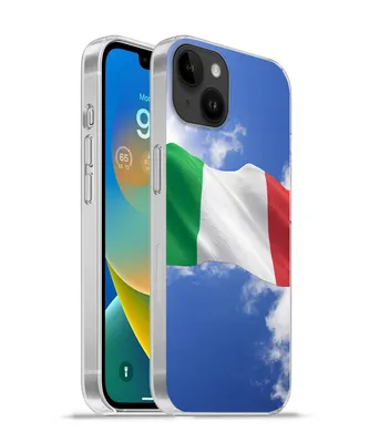 Produktbild von MuchoWow® Handyhülle Schutzhülle Hülle für Apple iPhone 14 Plus - Soft case Die Flagge Italiens weht am Himmel Silikon Softcase Handy Hülle - Abbildung