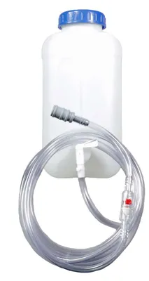 Produktbild von Fallwasserbehälter 10l mit Auslaufhahn, Fließanzeiger mit Filter, Schlauch (4m) und Kupplung
