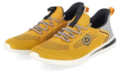 Image de Baskets Bugatti pour homme, couleur jaune, en textile et synthétique, taille : 42
