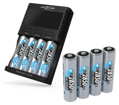 Produktbild von ANSMANN Akku Ladegerät, inkl. 8x AA2850 Akkus